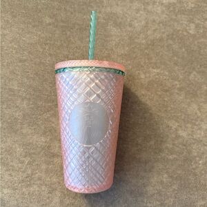 Starbucks Pink Textured Tumbler with Lid